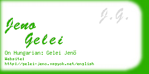 jeno gelei business card